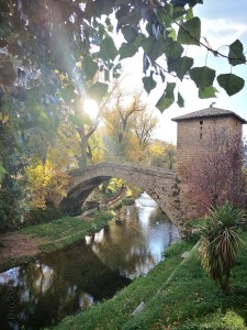 Il fiume Aniene sormontato dal ponte di San Francesco a Subiaco