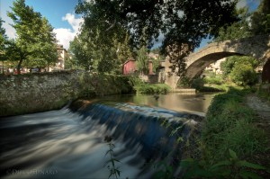 Il fiume Aniene a Subiaco nei pressi del ponte medievale di San Francesco