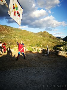 Esibizione durante un corteo storico