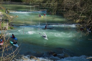 in canoa lungo il fiume Aniene