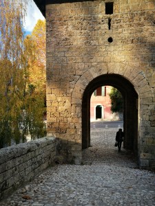 Sul ponte medievale a Subiaco