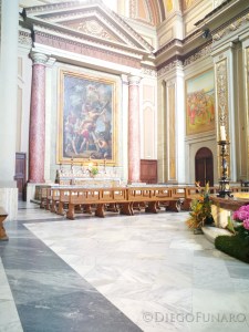 L'interno della chiesa di Sant'Andrea a Subiaco